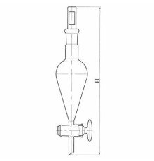 Делительная воронка грушевидная с делениями ВД-3-125