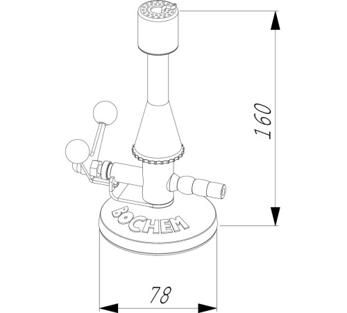 Горелка Bochem Теклю с откидным клапаном, природный газ